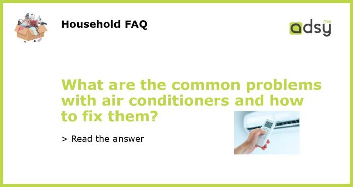 Common Air Conditioner Problems and Solutions | ECM Air Conditioning